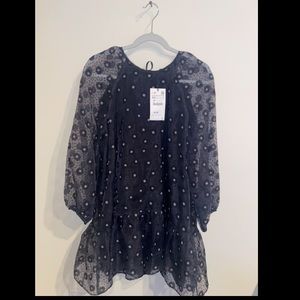 Zara polka dot sheer dress XS